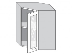 1.60.3у Шкаф настенный (h=720) угловой на 600мм со стекл. дверцей в Тобольске - tobolsk.magazinmebel.ru | фото