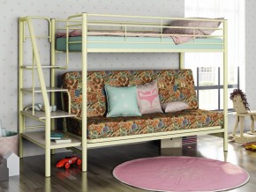 Двухъярусная кровать с диваном Мадлен 3 Слоновая кость-марки в Тобольске - tobolsk.magazinmebel.ru | фото