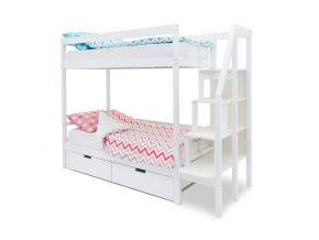 Двухъярусная кровать Svogen с ящиками белый в Тобольске - tobolsk.magazinmebel.ru | фото