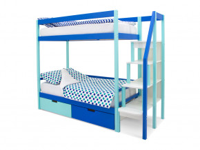 Двухъярусная кровать Svogen с ящиками мятно-синий в Тобольске - tobolsk.magazinmebel.ru | фото - изображение 1