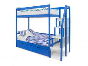 Двухъярусная кровать Svogen с ящиками синий в Тобольске - tobolsk.magazinmebel.ru | фото