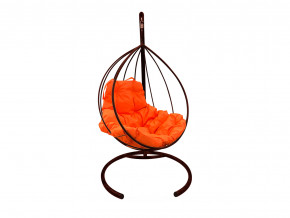 Кокон Капля без ротанга оранжевая подушка в Тобольске - tobolsk.magazinmebel.ru | фото - изображение 1