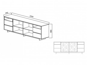 Комодино Moderno-2200 Ф2 в Тобольске - tobolsk.magazinmebel.ru | фото - изображение 4