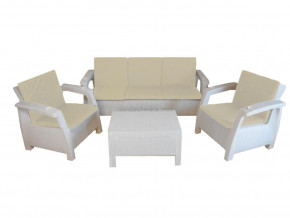 Комплект уличной мебели Yalta Premium Terrace Triple Set белый в Тобольске - tobolsk.magazinmebel.ru | фото
