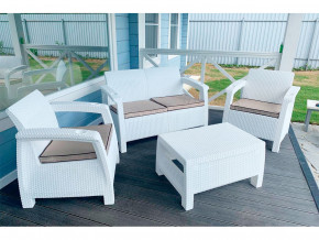 Комплект уличной мебели Yalta Terrace Set белый в Тобольске - tobolsk.magazinmebel.ru | фото