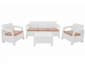 Комплект уличной мебели Yalta Terrace Triple Set белый в Тобольске - tobolsk.magazinmebel.ru | фото
