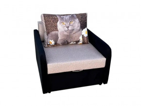 Кресло кровать Канзасик с подлокотниками кот с ромашками-2 в Тобольске - tobolsk.magazinmebel.ru | фото - изображение 1