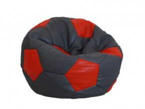 Кресло-мешок мяч серо-красный в Тобольске - tobolsk.magazinmebel.ru | фото
