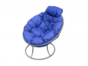 Кресло Папасан мини без ротанга синяя подушка в Тобольске - tobolsk.magazinmebel.ru | фото