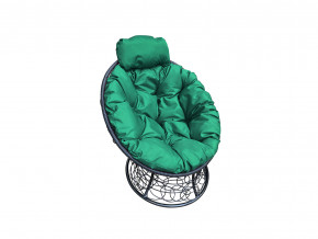 Кресло Папасан мини с ротангом зелёная подушка в Тобольске - tobolsk.magazinmebel.ru | фото