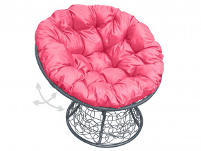 Кресло Папасан пружинка с ротангом розовая подушка в Тобольске - tobolsk.magazinmebel.ru | фото