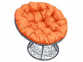 Кресло Папасан с ротангом оранжевая подушка в Тобольске - tobolsk.magazinmebel.ru | фото - изображение 1