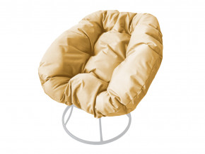 Кресло Пончик без ротанга бежевая подушка в Тобольске - tobolsk.magazinmebel.ru | фото