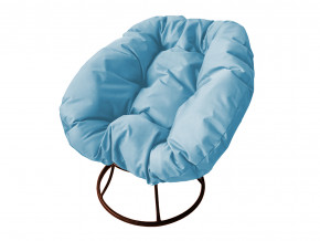 Кресло Пончик без ротанга голубая подушка в Тобольске - tobolsk.magazinmebel.ru | фото