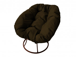 Кресло Пончик без ротанга коричневая подушка в Тобольске - tobolsk.magazinmebel.ru | фото