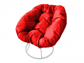 Кресло Пончик без ротанга красная подушка в Тобольске - tobolsk.magazinmebel.ru | фото