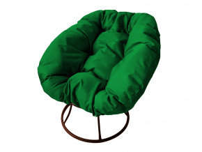 Кресло Пончик без ротанга зелёная подушка в Тобольске - tobolsk.magazinmebel.ru | фото