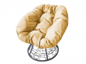 Кресло Пончик с ротангом бежевая подушка в Тобольске - tobolsk.magazinmebel.ru | фото