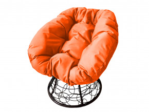 Кресло Пончик с ротангом оранжевая подушка в Тобольске - tobolsk.magazinmebel.ru | фото