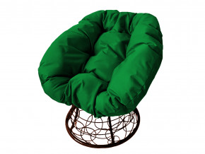 Кресло Пончик с ротангом зелёная подушка в Тобольске - tobolsk.magazinmebel.ru | фото