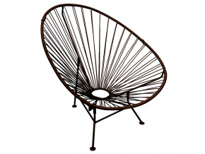Кресло Ракушка с ротангом коричневый в Тобольске - tobolsk.magazinmebel.ru | фото