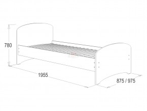 Кровать-4 одинарная 800*1900 млечный дуб в Тобольске - tobolsk.magazinmebel.ru | фото - изображение 2