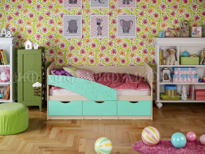 Кровать Бабочки 1600 Бирюза матовая в Тобольске - tobolsk.magazinmebel.ru | фото