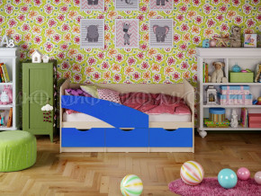 Кровать Бабочки 1600 Синий в Тобольске - tobolsk.magazinmebel.ru | фото - изображение 1