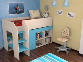 Кровать чердак Теремок 2 Голубой в Тобольске - tobolsk.magazinmebel.ru | фото