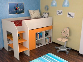 Кровать чердак Теремок 2 Оранжевый в Тобольске - tobolsk.magazinmebel.ru | фото