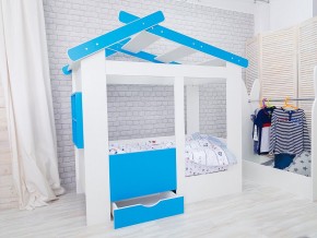 Кровать детская Теремок с ящиком лазурь в Тобольске - tobolsk.magazinmebel.ru | фото