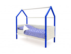 Кровать-домик мягкий Svogen сине-белый в Тобольске - tobolsk.magazinmebel.ru | фото