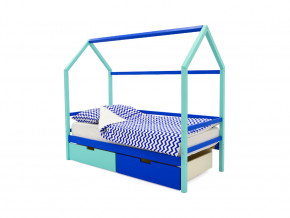 Кровать-домик Svogen с ящиками мятно-синий в Тобольске - tobolsk.magazinmebel.ru | фото