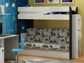 Кровать двухъярусная Карамель 75 венге ткань биг бен в Тобольске - tobolsk.magazinmebel.ru | фото
