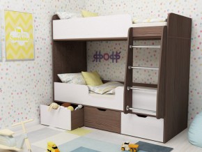 Кровать двухъярусная Малыш двойняшка бодега-белый в Тобольске - tobolsk.magazinmebel.ru | фото