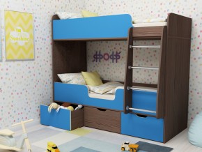 Кровать двухъярусная Малыш двойняшка бодега-голубой в Тобольске - tobolsk.magazinmebel.ru | фото