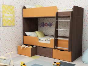 Кровать двухъярусная Малыш двойняшка бодега-оранжевый в Тобольске - tobolsk.magazinmebel.ru | фото