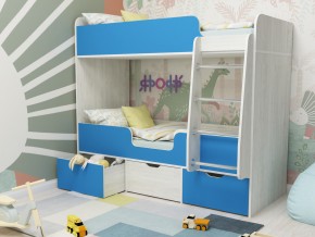 Кровать двухъярусная Малыш двойняшка винтерберг-голубой в Тобольске - tobolsk.magazinmebel.ru | фото