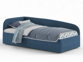 Кровать мягкая Денди на латах рогожка синяя в Тобольске - tobolsk.magazinmebel.ru | фото