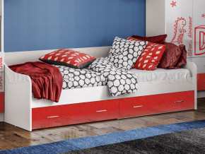 Кровать с ящиками Вега Алфавит Красный в Тобольске - tobolsk.magazinmebel.ru | фото