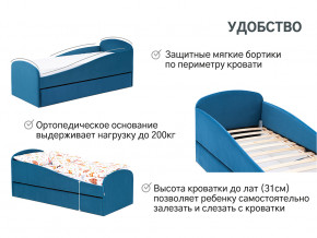 Кровать с ящиком Letmo морской (велюр) в Тобольске - tobolsk.magazinmebel.ru | фото - изображение 14