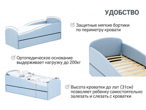 Кровать с ящиком Letmo небесный (рогожка) в Тобольске - tobolsk.magazinmebel.ru | фото - изображение 14