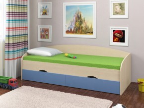 Кровать Соня 2 дуб молочный-голубой в Тобольске - tobolsk.magazinmebel.ru | фото - изображение 1