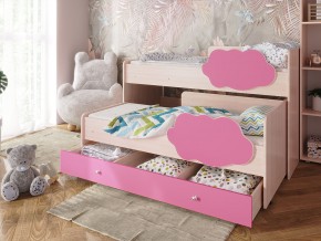 Кровать Соник с ящиком млечный дуб-розовый в Тобольске - tobolsk.magazinmebel.ru | фото