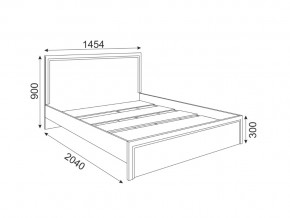 Кровать стандарт с настилом 1400 Беатрис модуль 16 Орех гепланкт в Тобольске - tobolsk.magazinmebel.ru | фото - изображение 2
