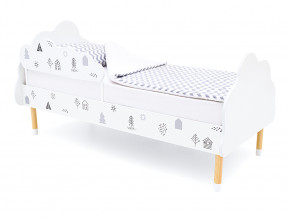 Кровать Stumpa Облако с бортиком рисунок Домики в Тобольске - tobolsk.magazinmebel.ru | фото - изображение 1