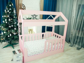 Кроватка-Домик без ящика розовая в Тобольске - tobolsk.magazinmebel.ru | фото