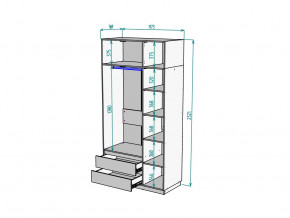 Шкаф Malta light H298 с антресолью HA3 Белый в Тобольске - tobolsk.magazinmebel.ru | фото - изображение 2