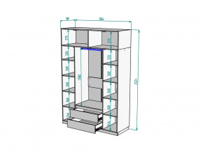 Шкаф Malta light H302 с антресолью HA4 Белый в Тобольске - tobolsk.magazinmebel.ru | фото - изображение 2